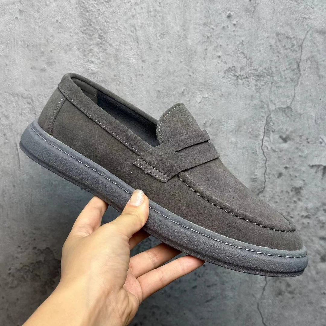 软底软面复古牛皮百搭磨砂潮流运动休闲鞋轻便男鞋8222
