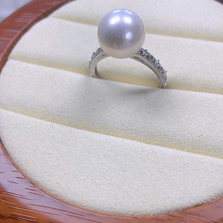 淡水珍珠戒指银S925镶嵌
