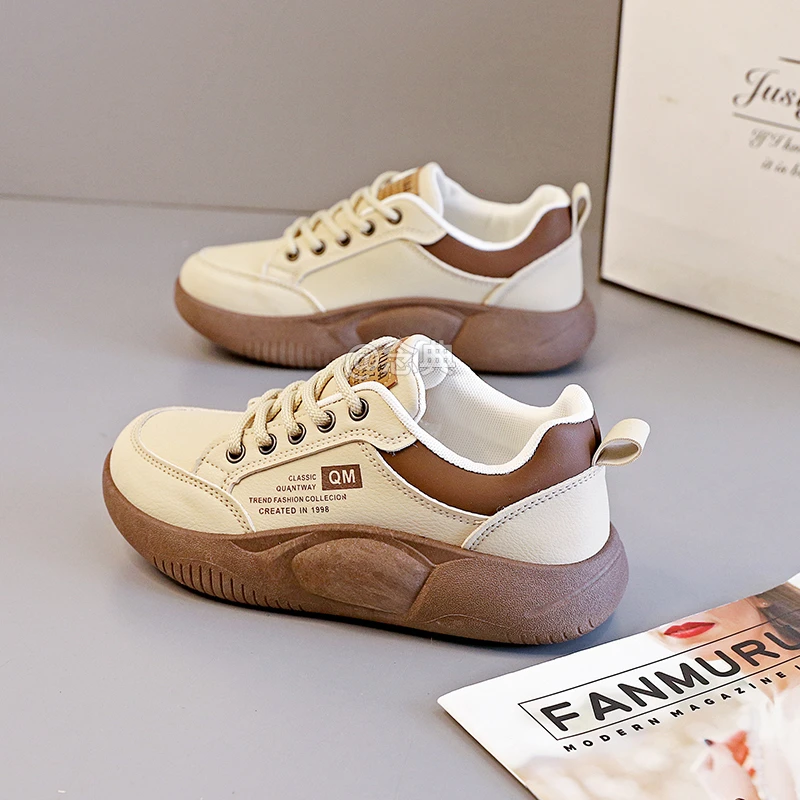 2025秋季新款潮鞋子女百搭休闲运动鞋女厚底板鞋女鞋韩版时尚女鞋