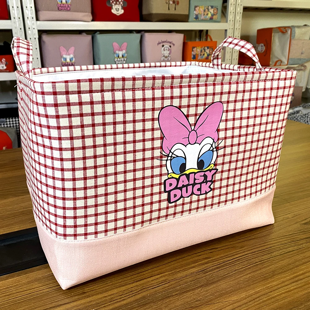 红色格纹 内衣玩具袜子家用印花收纳整理筐盒袋箱 尺寸 42×32×28