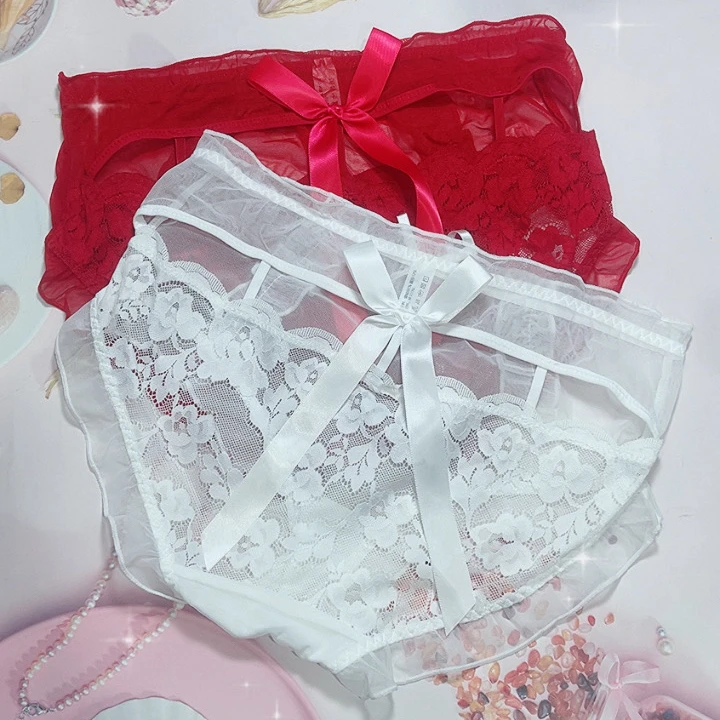 女士蕾丝镂空家居 短裤2条装【大码女】