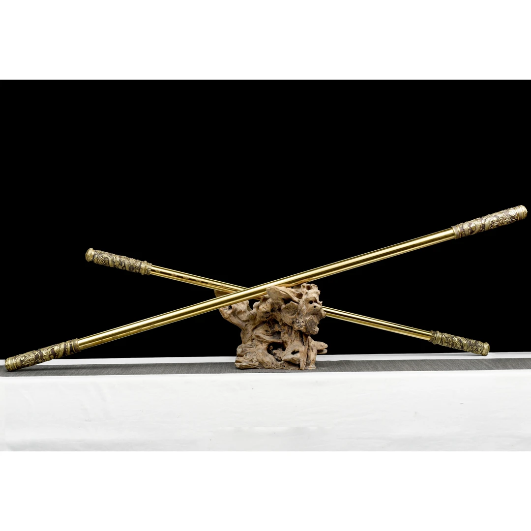 【天子剑】如意金箍棒|黄铜装饰不锈钢镀钛金色棍身