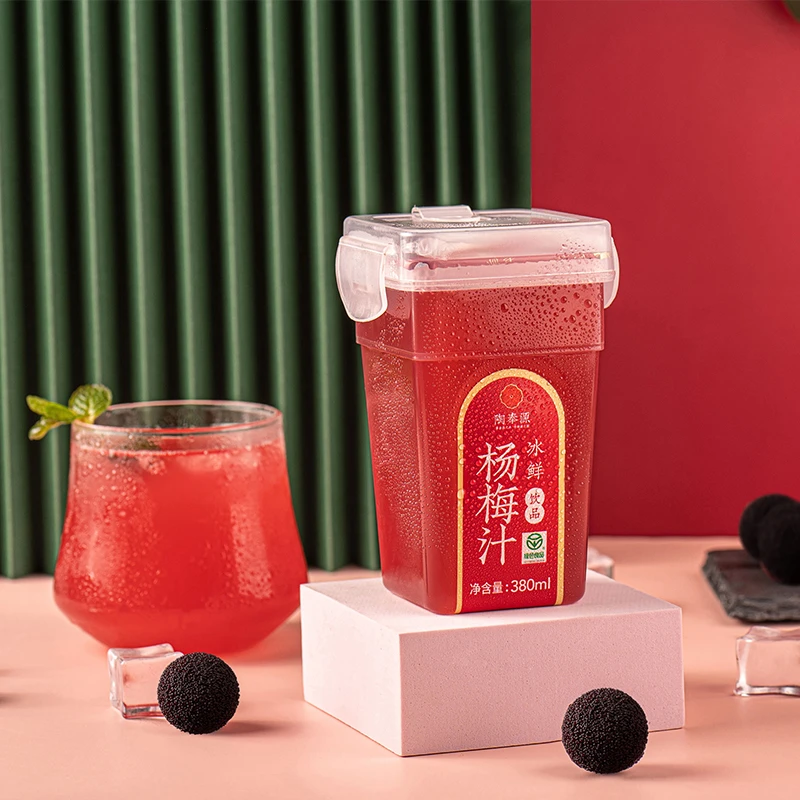 陶奉源冰鲜杨梅汁380ml*6瓶果汁饮料冷藏果蔬汁夏季热销冰镇饮品