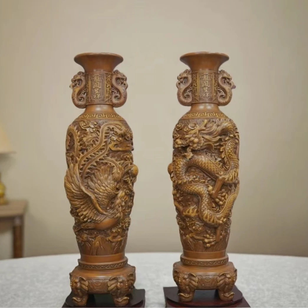 龙凤呈祥花瓶摆件客厅大厅摆件   长35cm高100cm    SPM