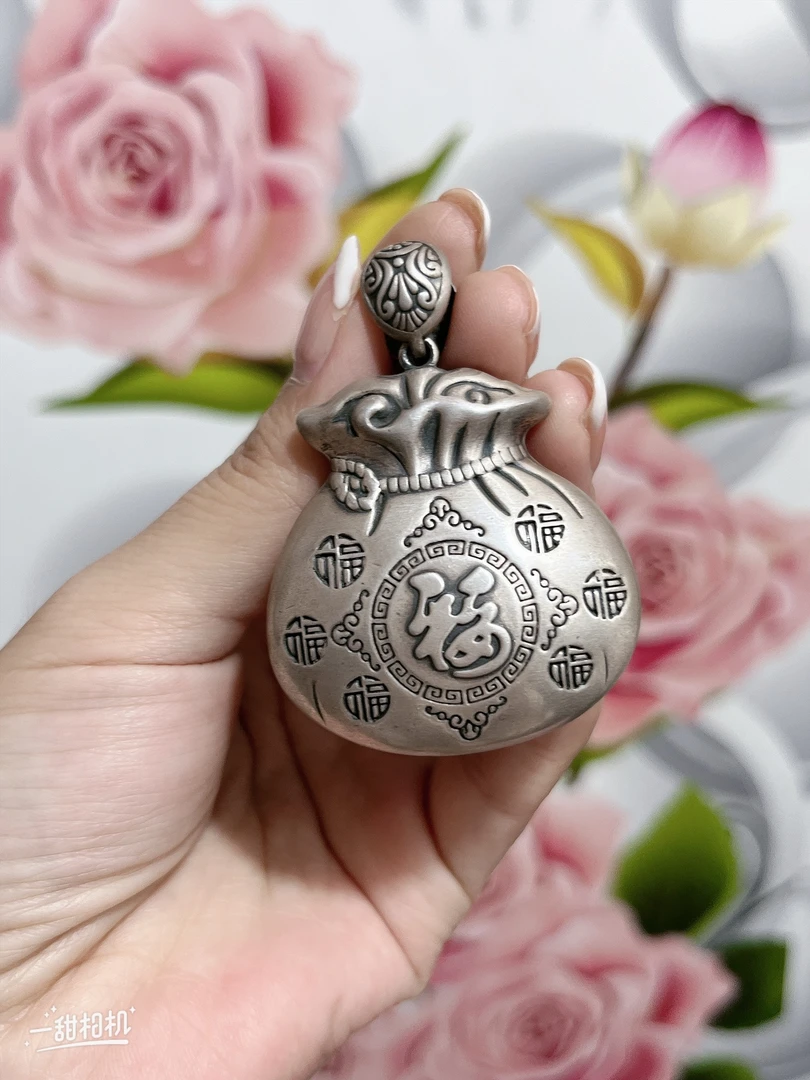 足银银制品 大福袋吊坠