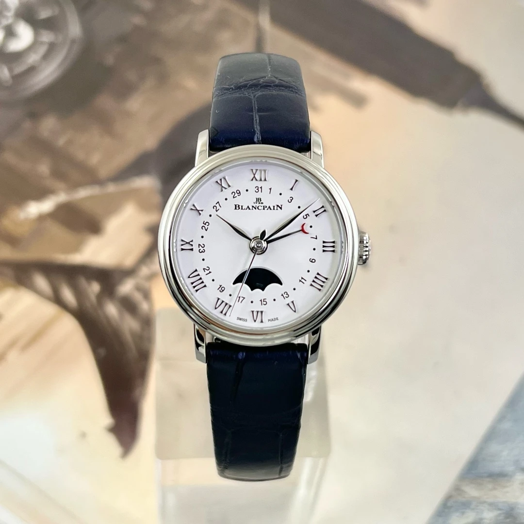 99新 宝珀 22年卡 经典系列6106-1127-55A  月相功能 29mm 月相