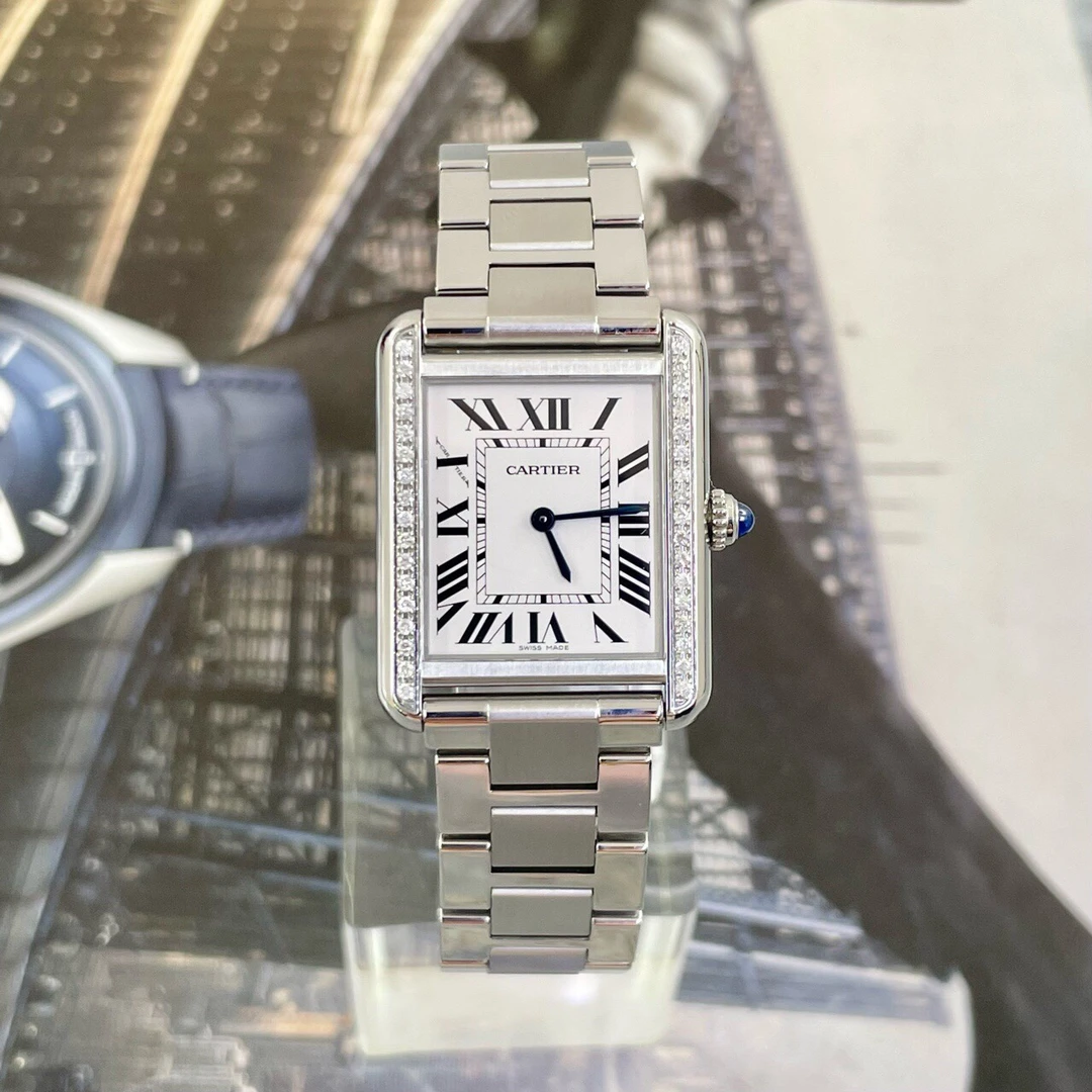 99新 Cartier/卡地亚 单表 坦克 W5200014 精钢 石英 34.8*27.4mm
