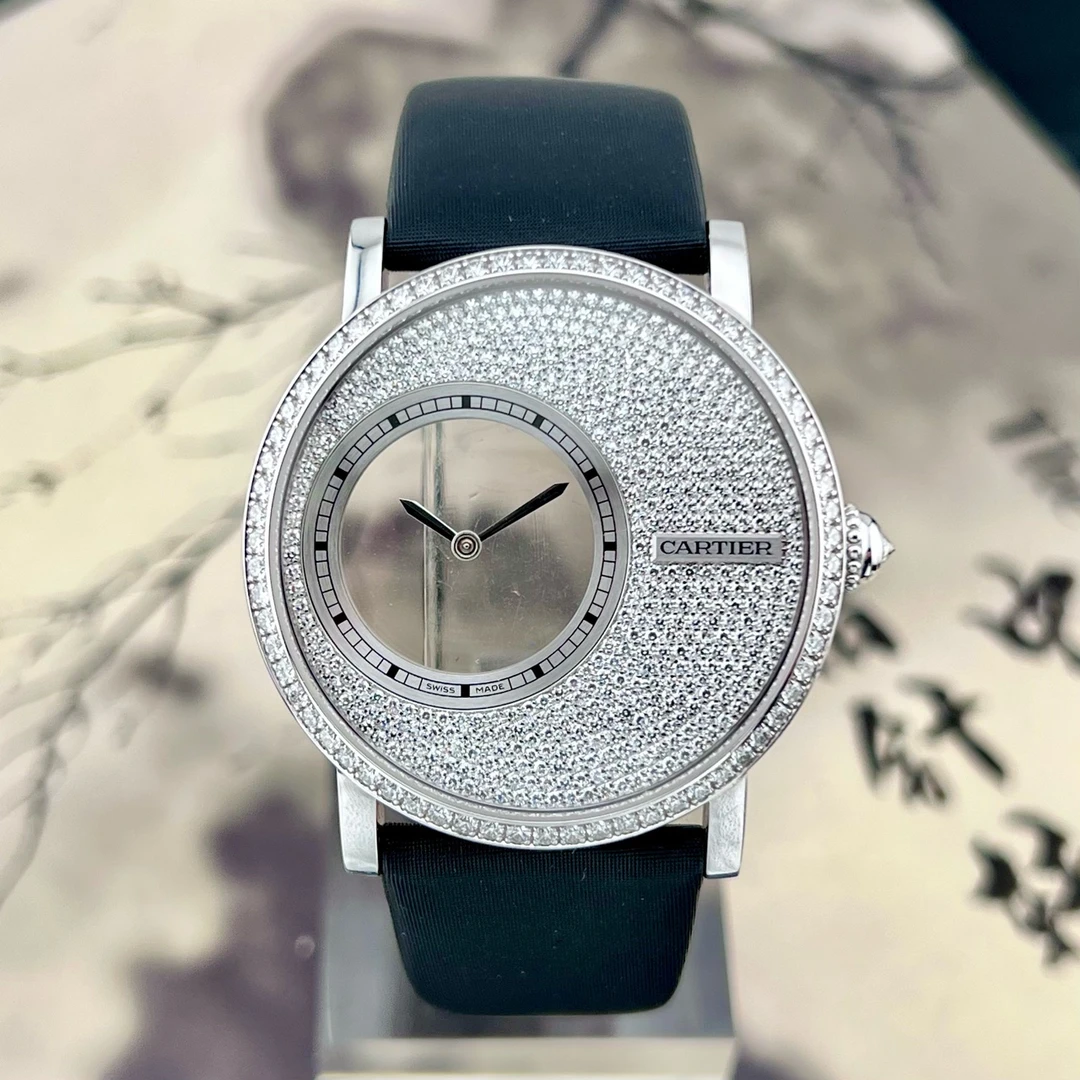 99新 Cartier/卡地亚 单表 18k白金 HPI00636原镶满天星 悬浮表针