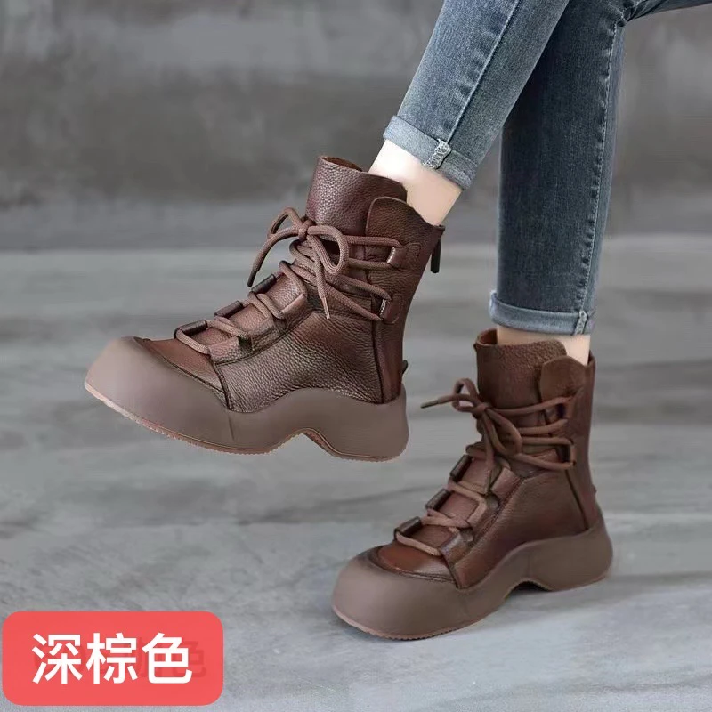 百2187真皮时尚短靴