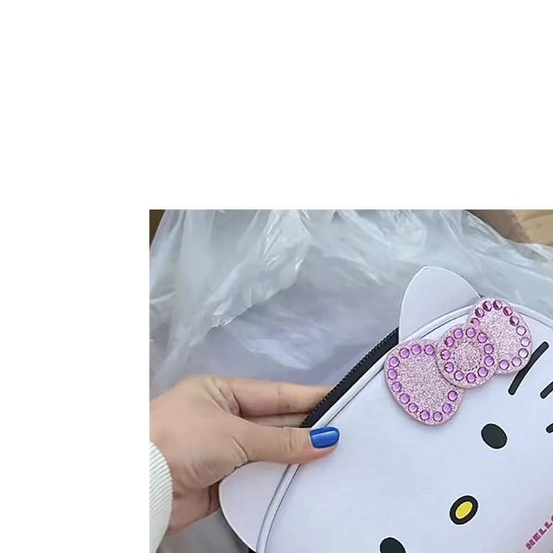 5月20号  粉猫咪化妆包收纳包18X23CM NO.退NO.换