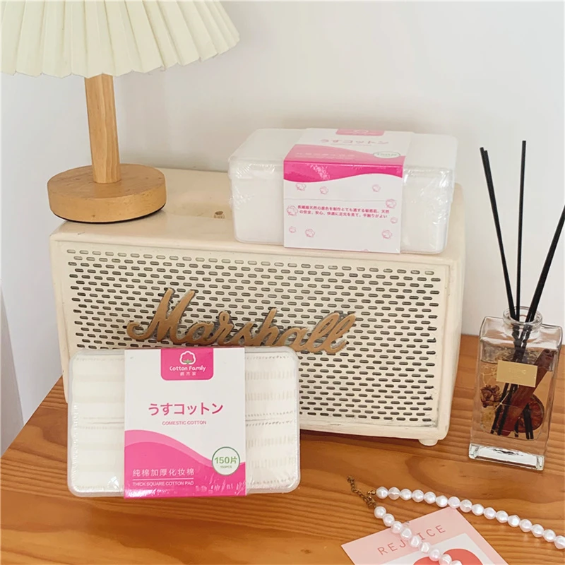 4月25号发3盒！双面化妆棉一次性湿敷棉150片居家日用品薄厚款不挑