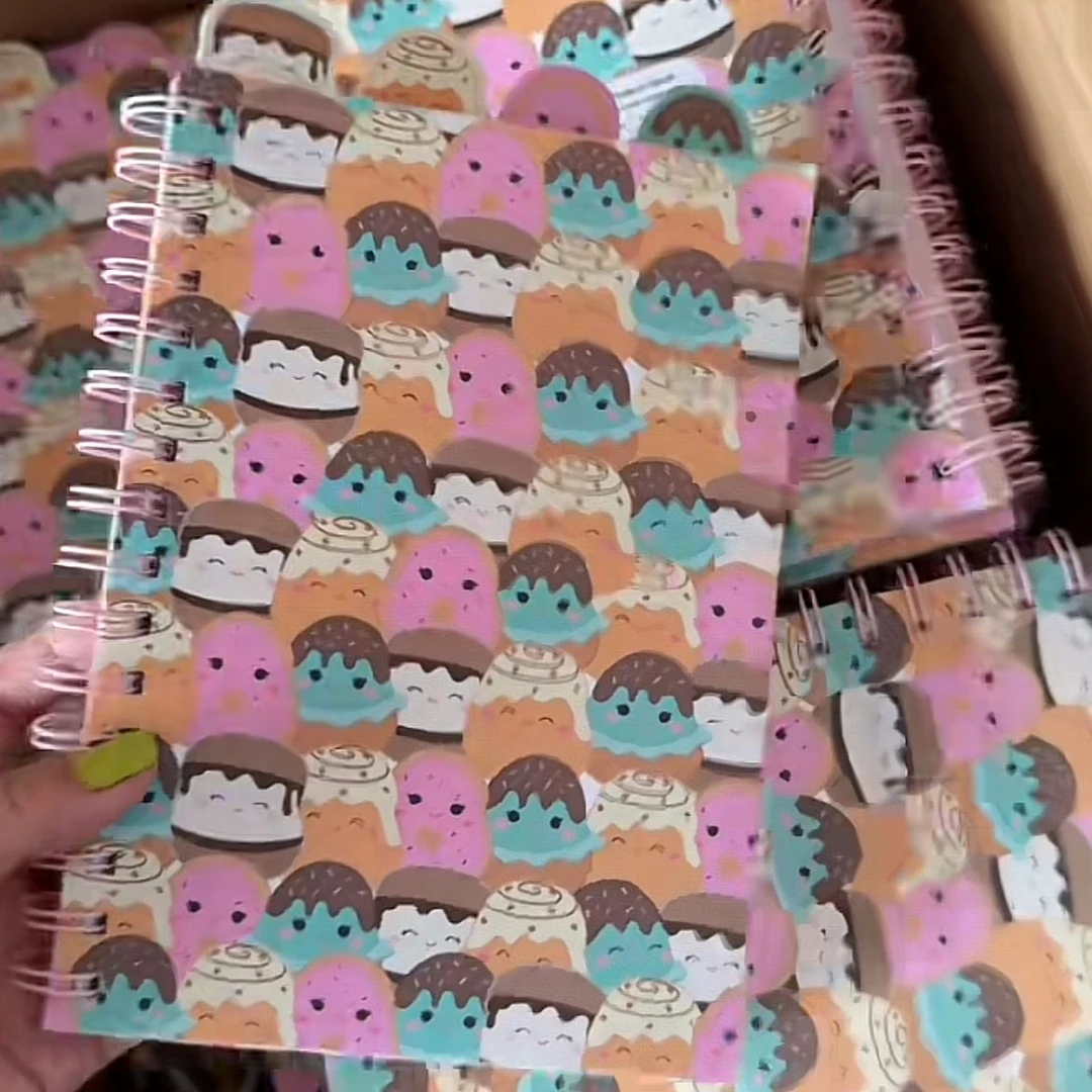 发2本！卡通冰淇淋线圈本