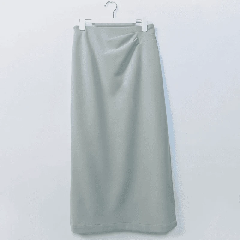 早秋高腰裙显瘦女装半身裙A字裙防蚊一步裙气质黑色开叉包臀半裙