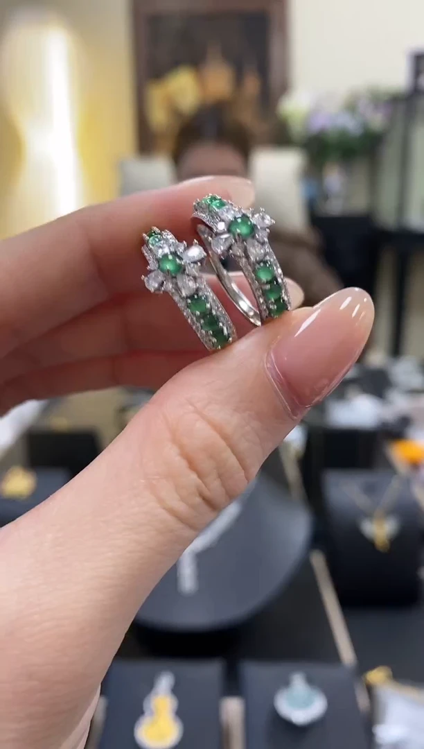 【闪购商品】翡翠戒指银S925镶嵌多样性一件发货