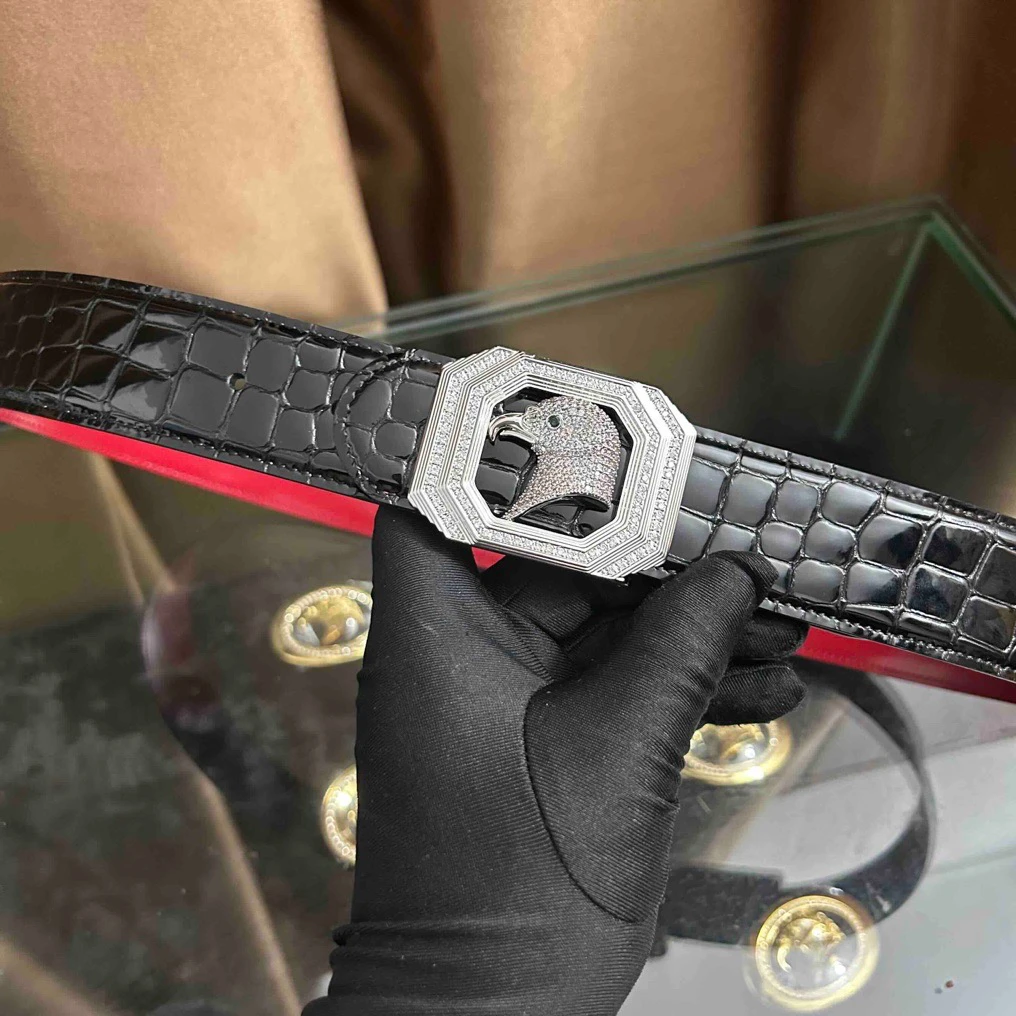 史蒂芬新款百搭男士皮带高档休闲老鹰头牛皮腰带青中老年时尚商务