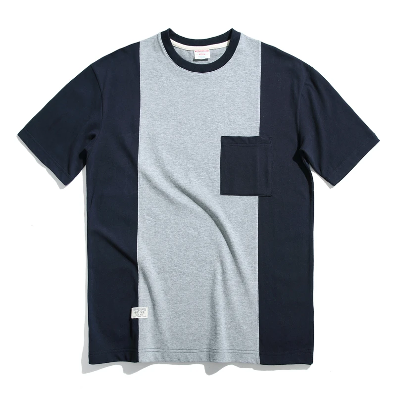【沾酱剪标清仓老版】拼色口袋T恤 夏季短袖男 纯棉圆领  福利款