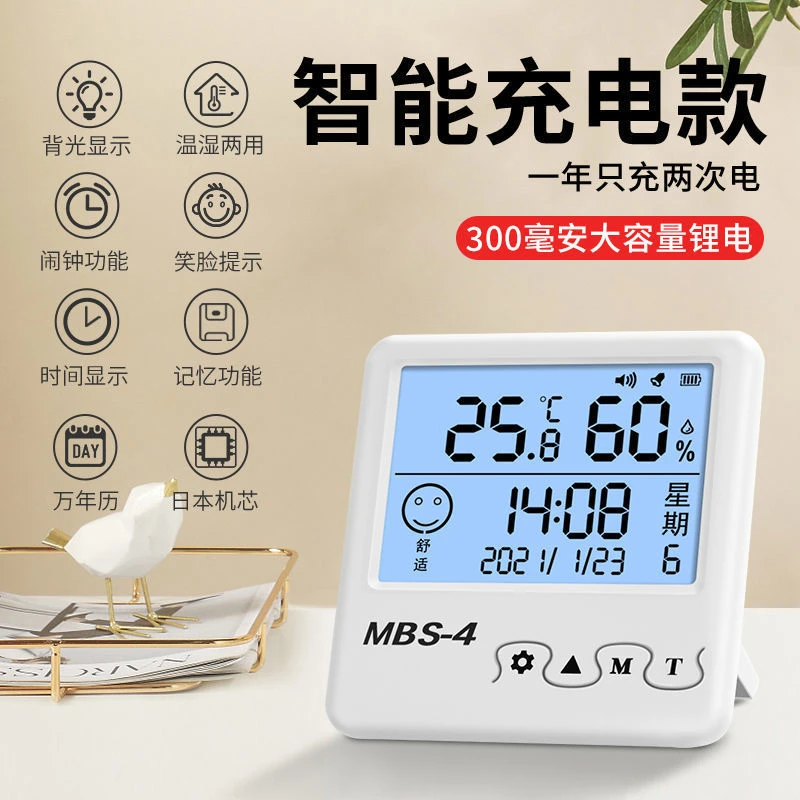 温湿度计室内家用电子数显壁挂式婴儿房干温度计温度表iA