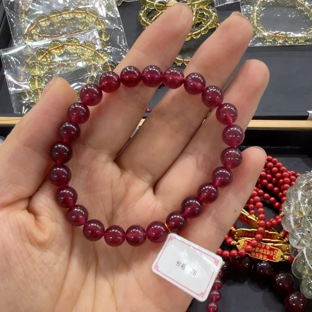 水晶手链未镶嵌草莓晶手链8mm