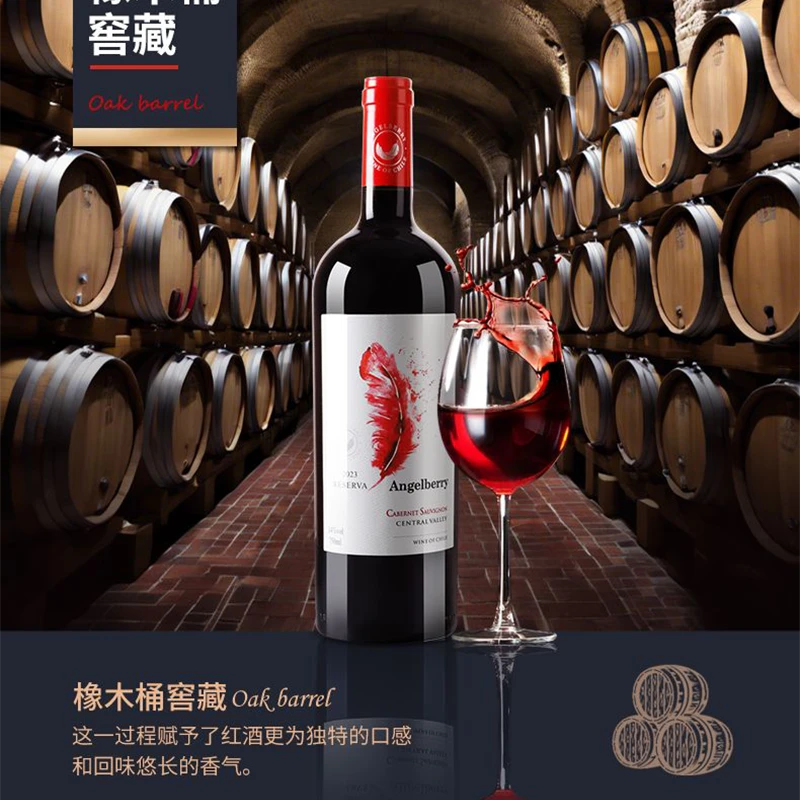 羽鹊【智利原瓶进口】羽鹊赤霞珠干红葡萄酒整箱过节高档送礼红酒