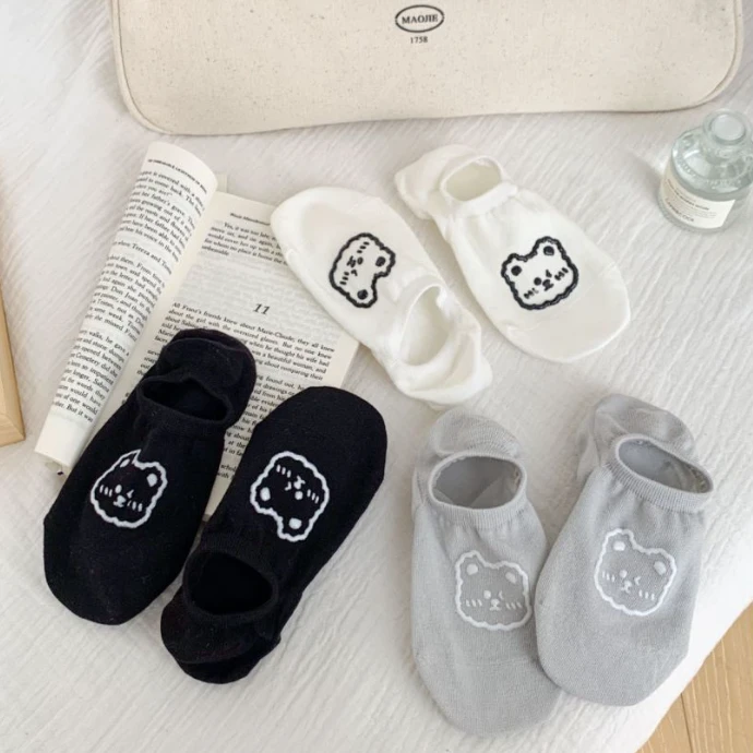 袜子短袜低帮浅口隐形防滑船袜女夏季薄款防臭不掉跟隐形防滑船袜