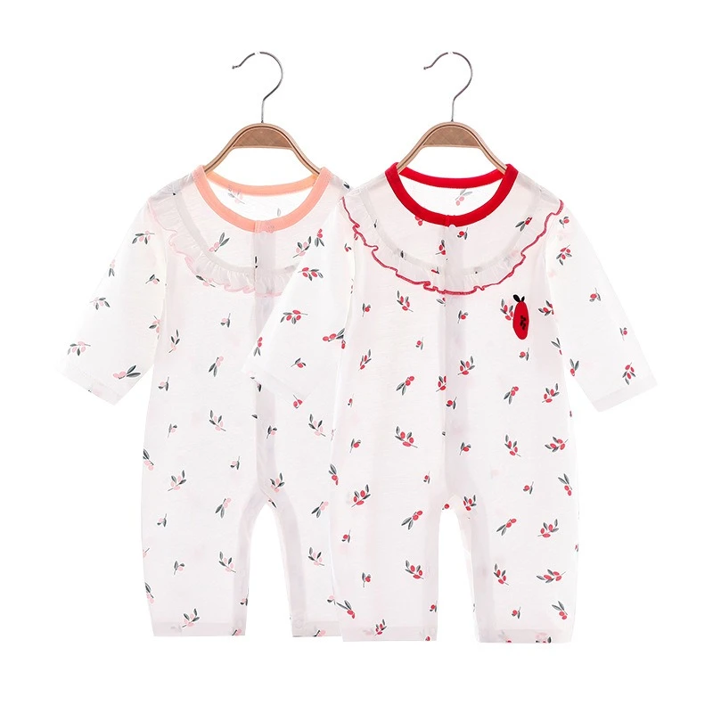 婴儿连体衣春秋款纯棉睡衣夏季薄款宝宝衣服新生套装春装哈衣爬服