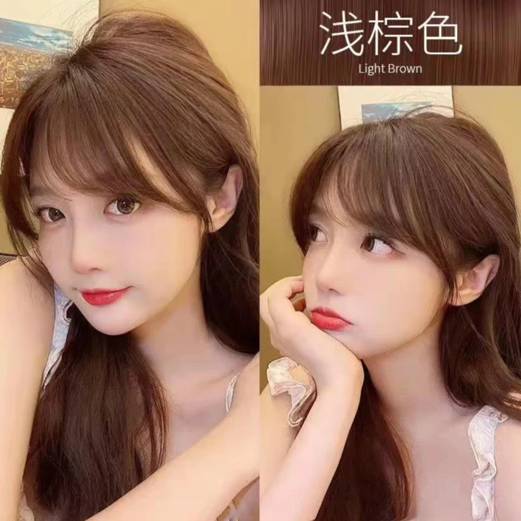 【买一送一】免漂浅棕色染发剂膏自己在家染学生伤发植物不伤发