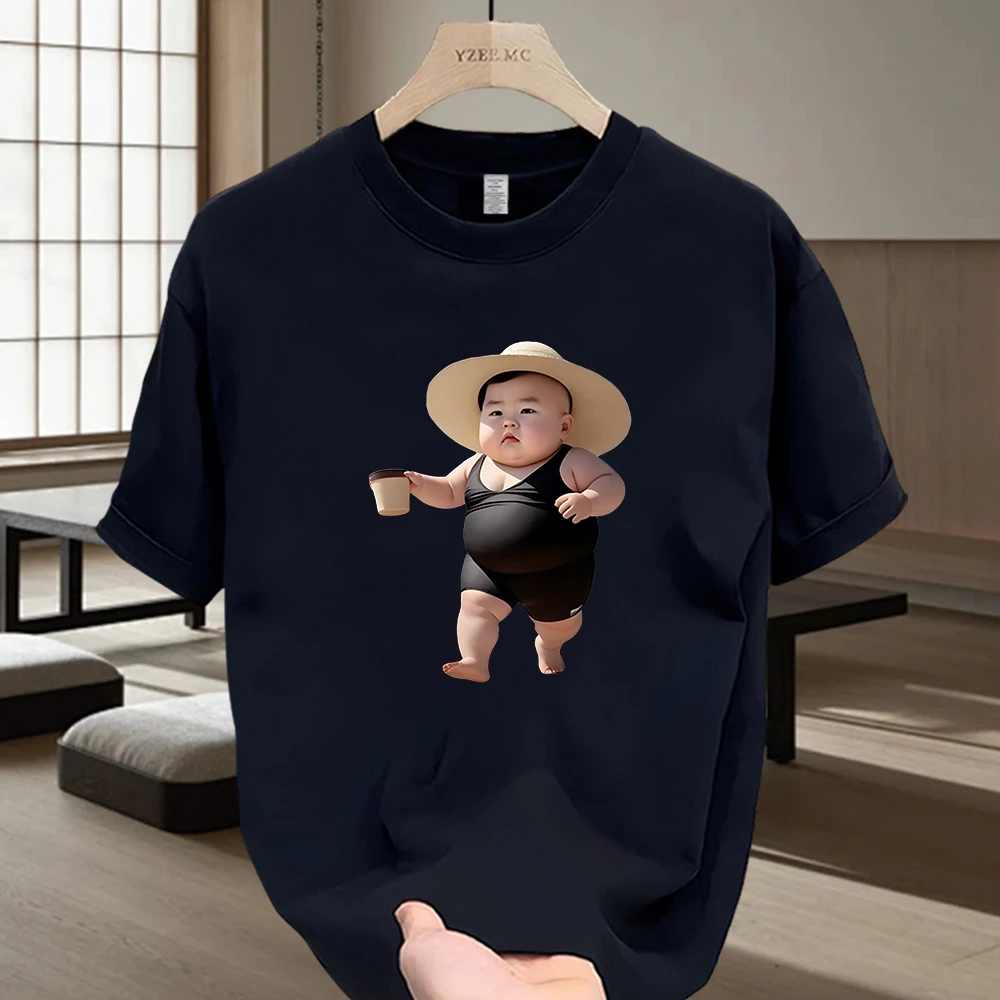 深惠南美式痞帅重磅短袖T恤青年男女百搭款夏季ins潮牌街头宽松圆