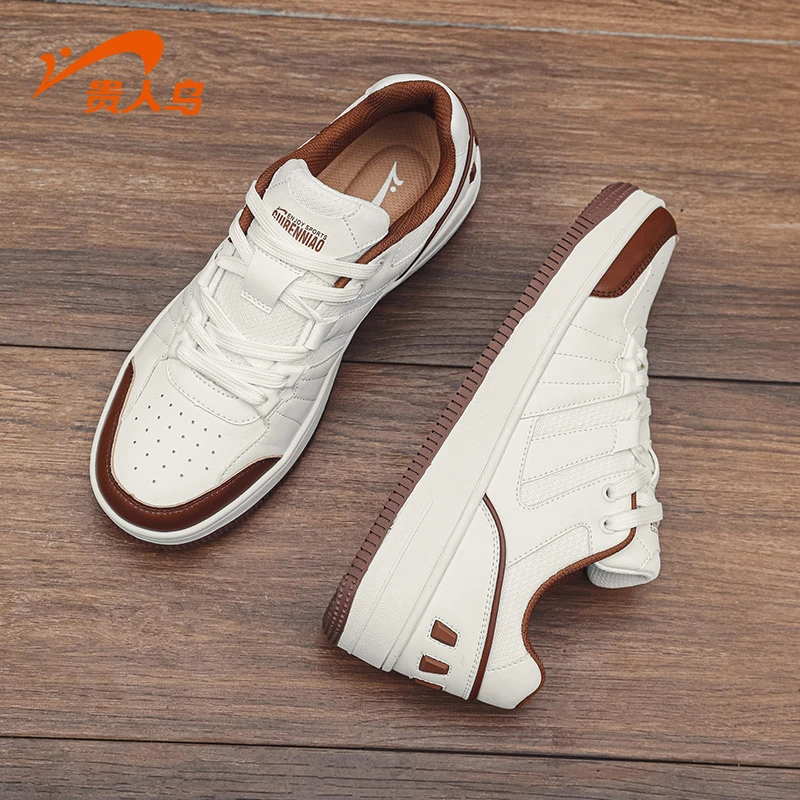 贵人鸟2024春秋潮流运动板鞋子百搭男生厚底增高潮面包鞋 E446021