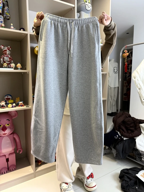 女款纯棉阔腿卫裤