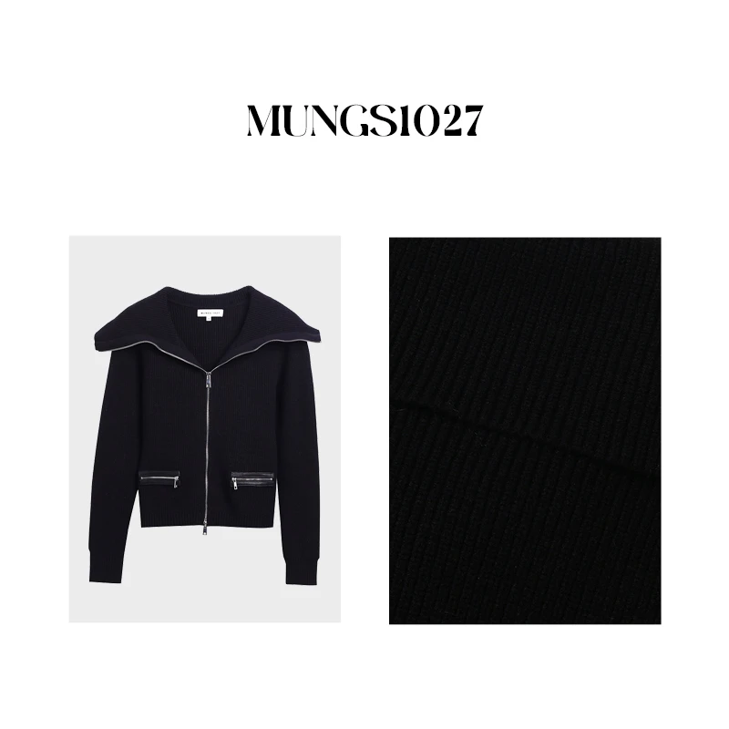 Mungs1027  「叠穿加分项」原创！双头拉链毛衣开衫