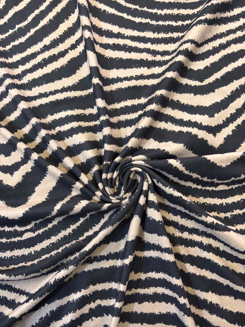 【黑色斑马纹】阳离子糯米绒秋冬连衣裙打底衫加绒加厚保暖衣四面弹