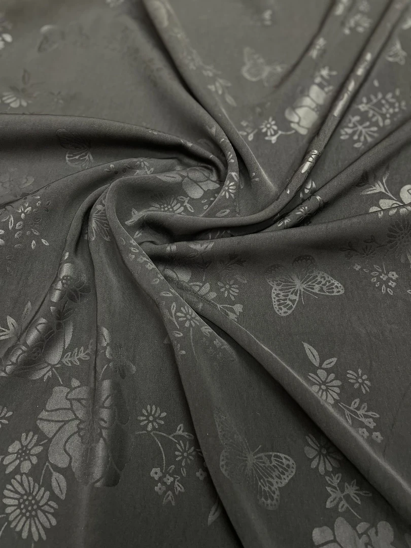 S5人丝提花香云纱 面料 新中式国风