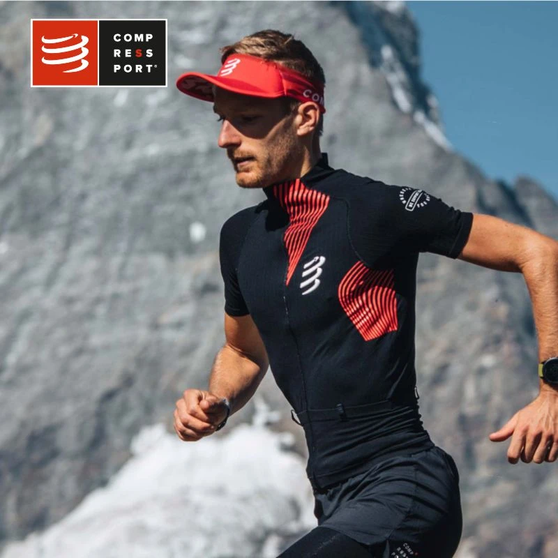 Compressport跑步越野正姿紧身压缩短袖上衣II户外透气男士运动