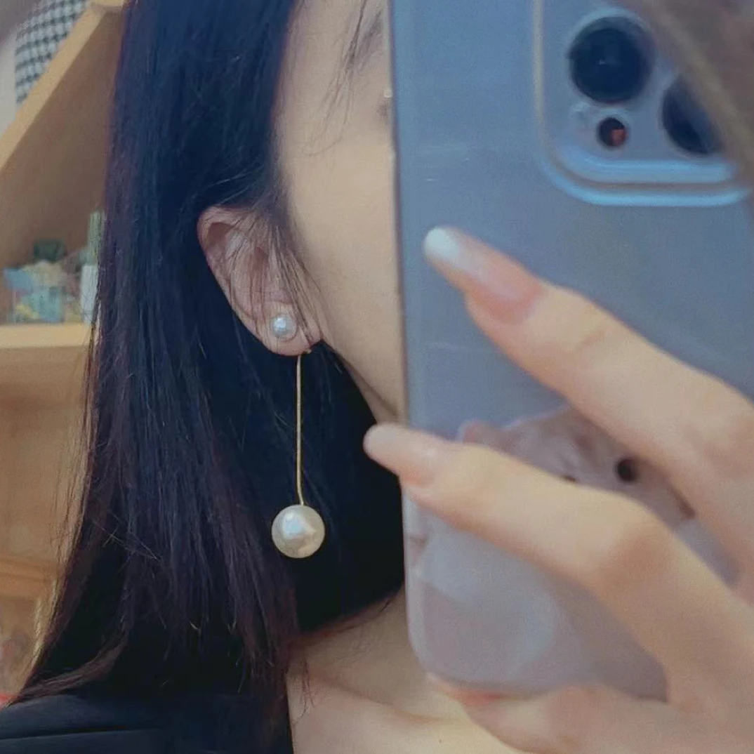 合金仿珍珠耳饰 清新一款两戴流苏耳饰