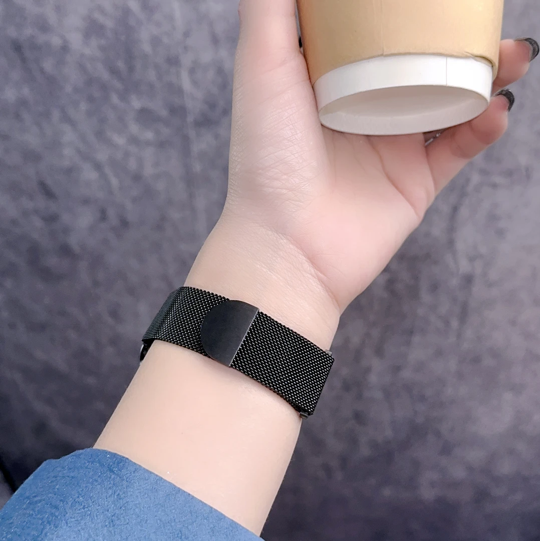 Beswon 适用苹果AppleWatch3-9代iwatchSE Ultra米兰尼斯金属表带