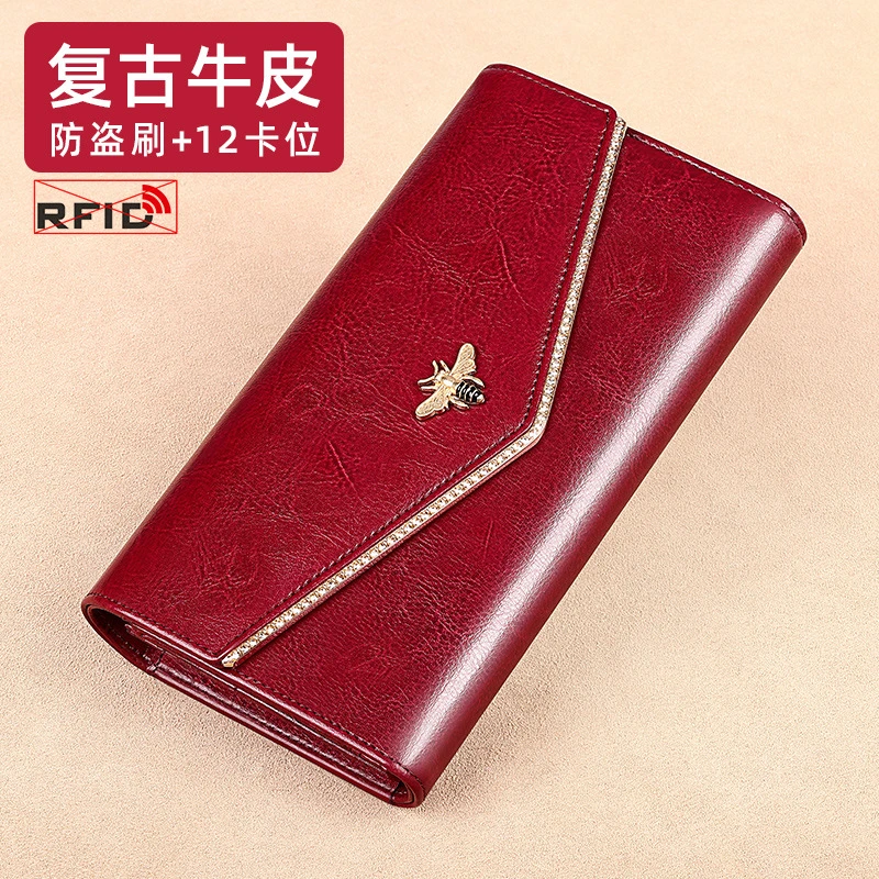 班亚奴长款真皮手拿包大容量时尚钱夹