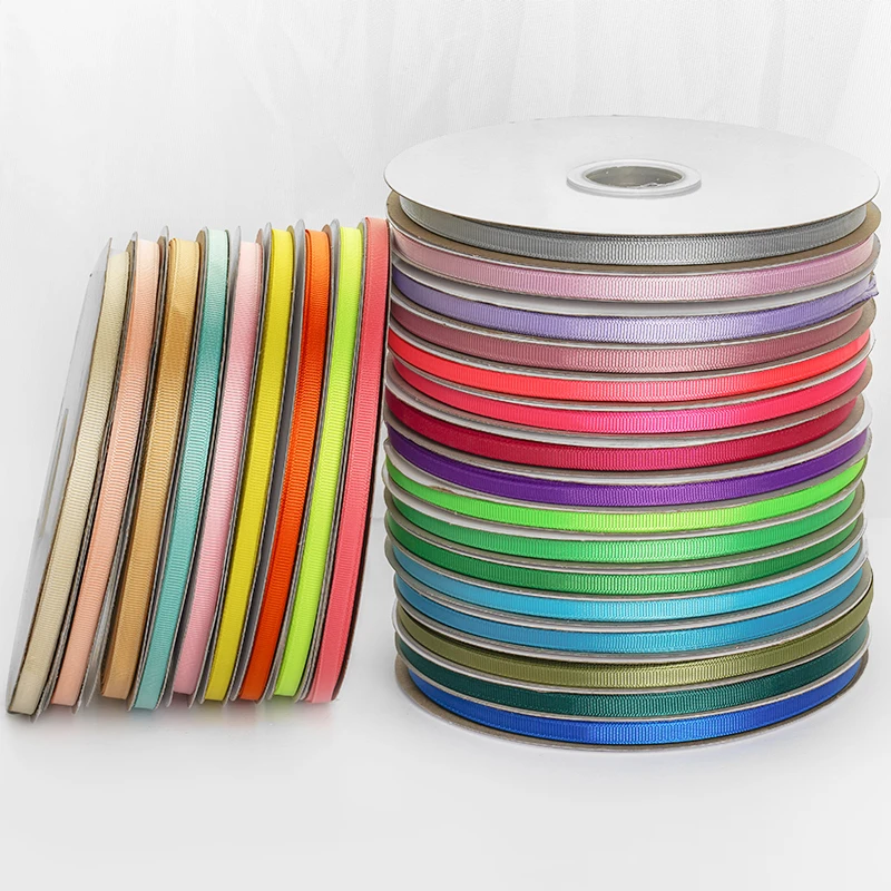 6毫米螺纹带加密罗纹带礼品打包彩带织带手工DIY蝴蝶结编发细丝带