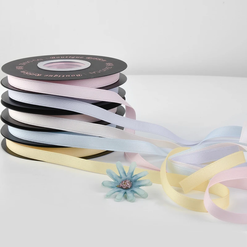 1厘米韩式纯色涤棉丝带哑光彩带发夹蝴蝶结棉带礼物包装服装辅料