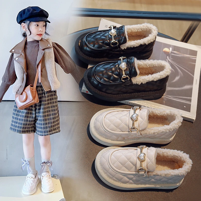 回力瑞Babyfeet儿童保暖棉鞋冬新款女童软底加棉豆豆鞋女孩防滑单