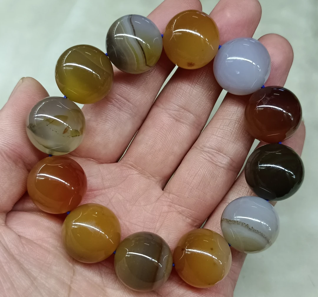 天然玛瑙18毫米男款手串