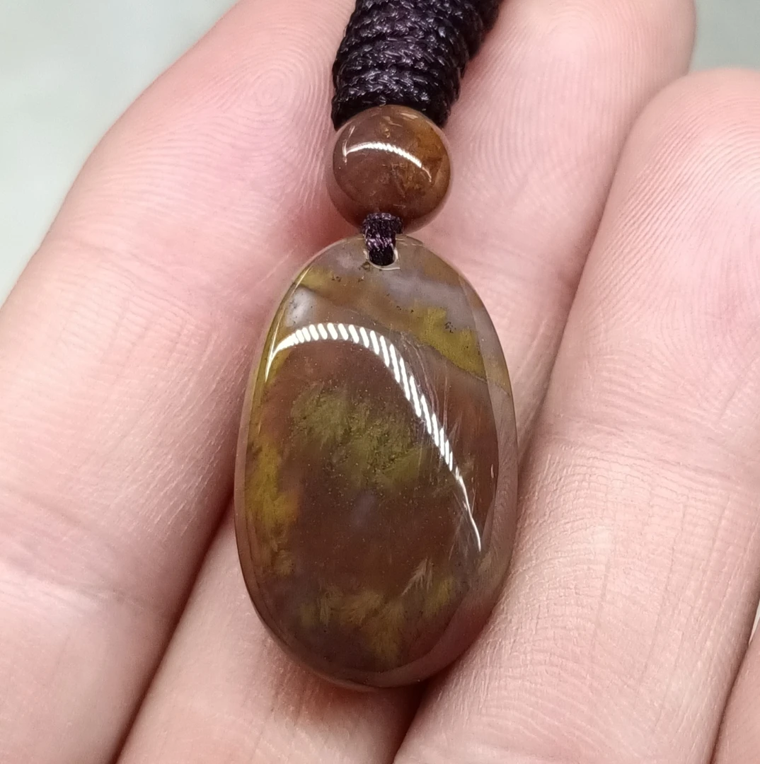 纯天然草花玛瑙女款时尚吊坠