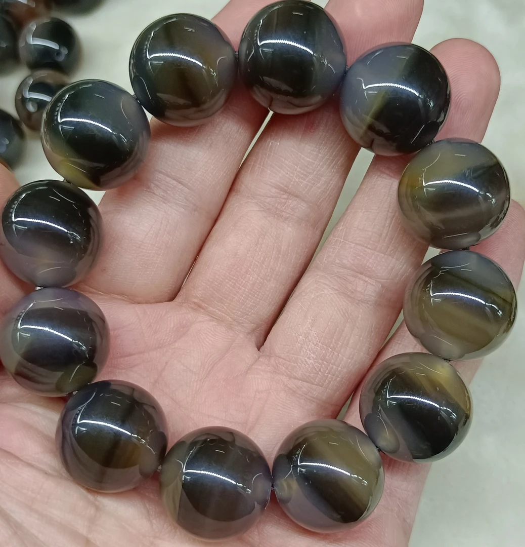 天然玛瑙18毫米男款时尚手串