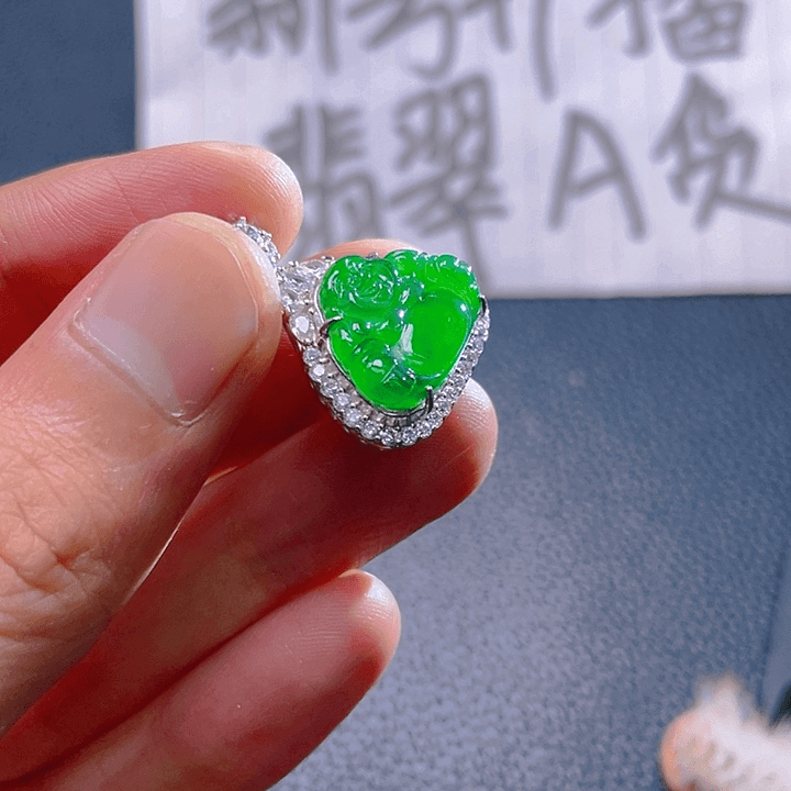 翡翠颈饰银S925镶嵌999999999
