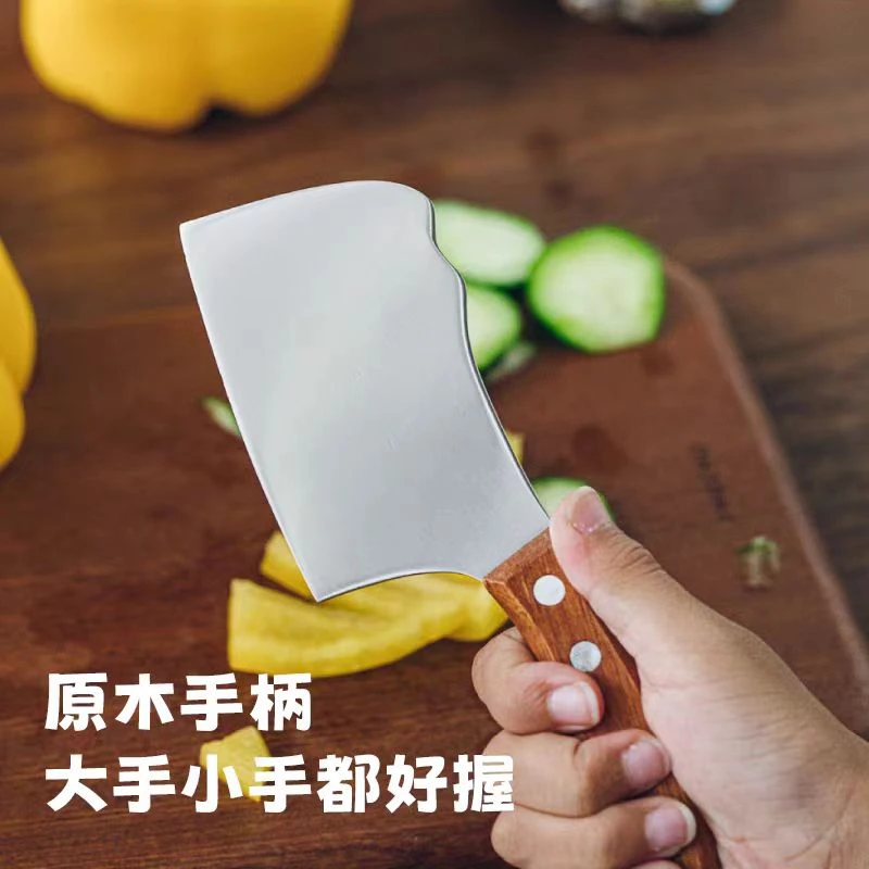 A47多用途户外小刀原木手柄