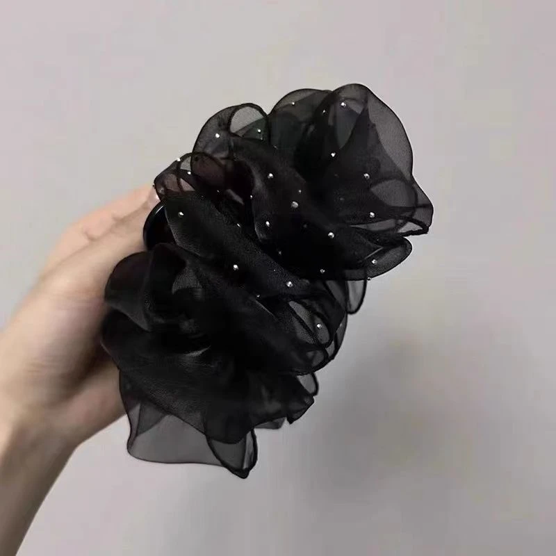 非金属发饰  网纱满天星云朵泡泡抓夹气质优雅百搭发饰大抓夹头饰