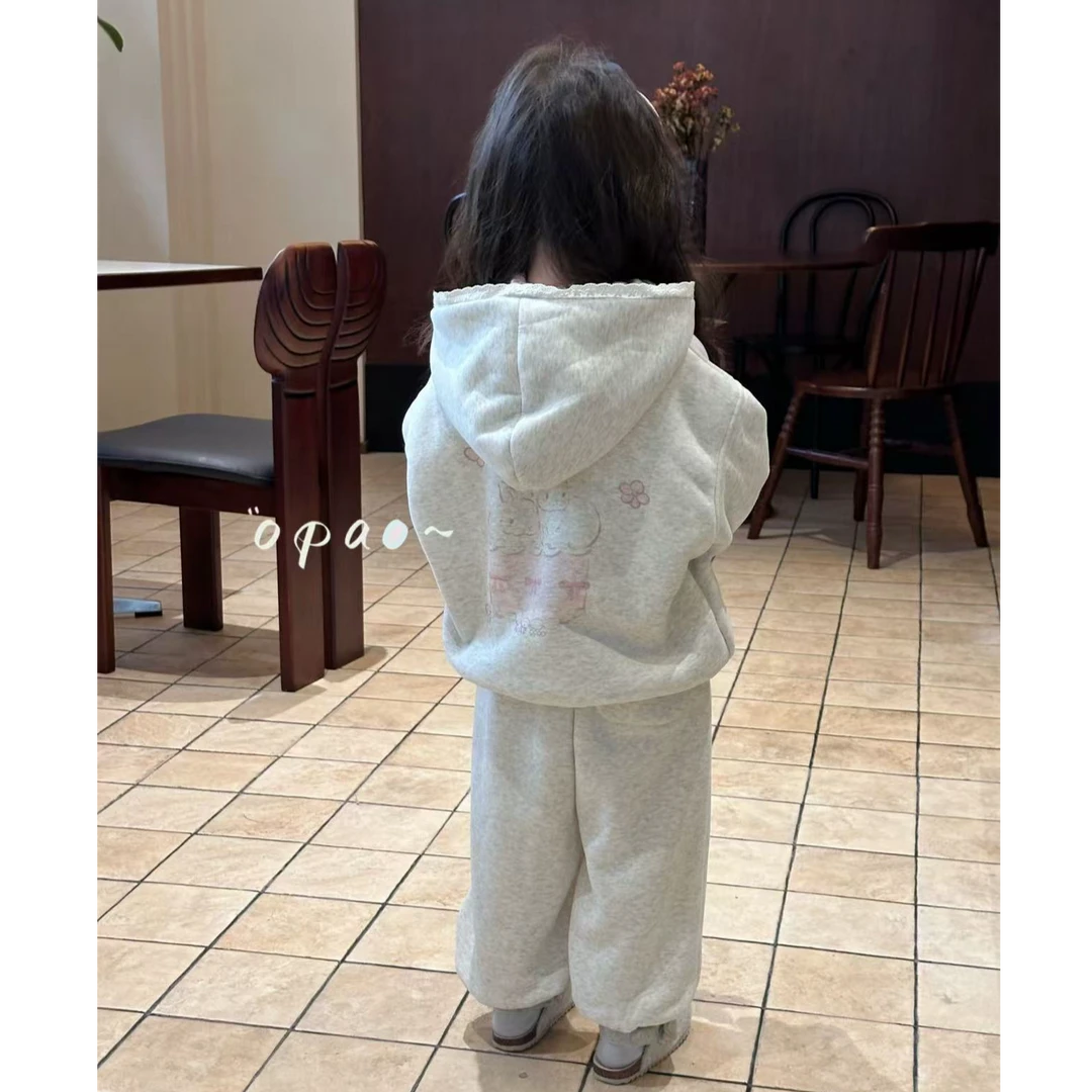 喜饭 女童韩版加绒加厚 套装1s85