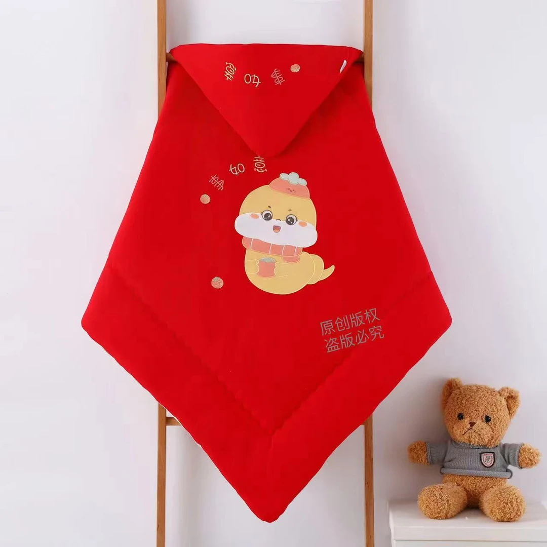 初生婴儿抱被蛇款纯棉透气宝宝外出包裹用品2025年蛇宝宝抱被