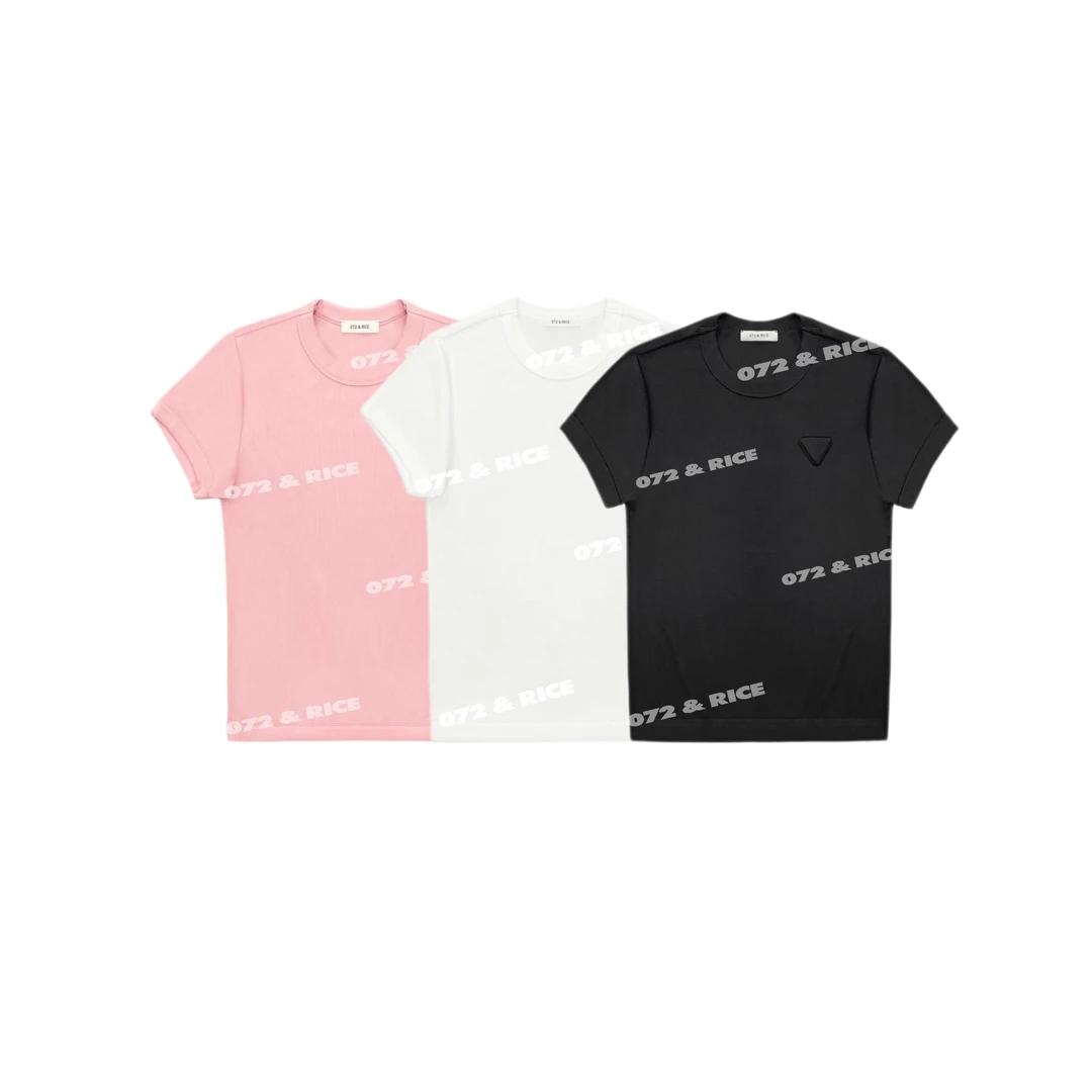 072 & RICE【普达TEE】夏季休闲圆领纯色短袖T恤 24NB050Z*