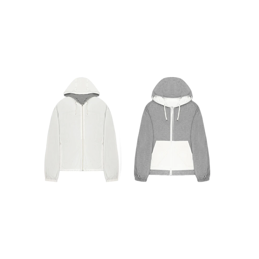 072 & RICE【哆啦A梦】秋季休闲连帽拉链长袖两面穿外套 CF23496