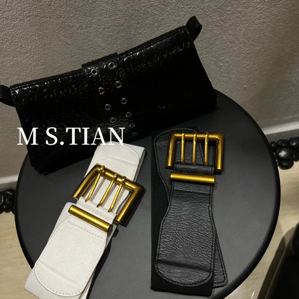 新款 MS.TIAN 百搭经典款大金扣腰带